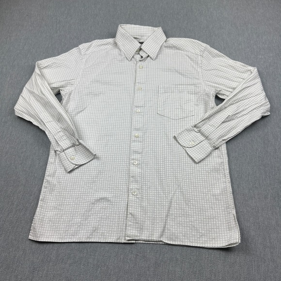 Ermenegildo Zegna Other - Ermenegildo Zegna Shirt Mens Large White Check Plaid Button Up‎ Cotton Italy